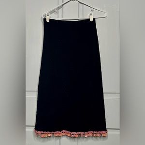 Vintage Betsey Johnson New York S black mesh midi skirt please read